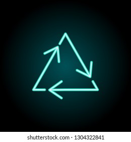 Recycling outline icon. Elements of Ecology in neon style icons. Simple icon for websites, web design, mobile app, info graphics