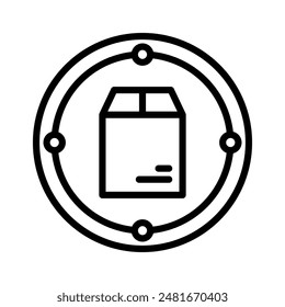recycling package icon line vector design illustration template in trendy style