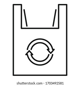 Recycling-Paket-Symbol. Umriss-Recycling-Paket-Vektorillustration Symbol für Webdesign einzeln auf weißem Hintergrund
