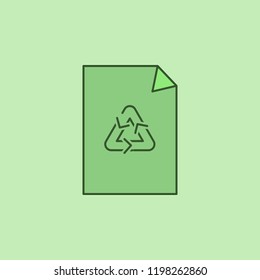 Recycling paper icon