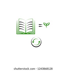 Recycling, paper icon. Element of Recycling 2 color icon. Thin line icon for website design and development, app development. Premium icon