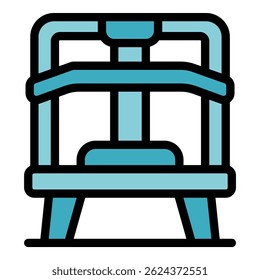 Recycling paper press crushing machine standing on a white background