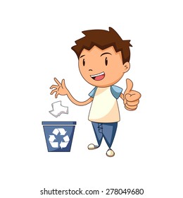 Recycling paper, vector illustration