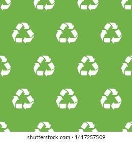 Recycling Pattern. Endless Background. Seamless