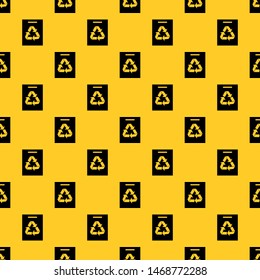 Recycling pattern seamless vector repeat geometric yellow for any design