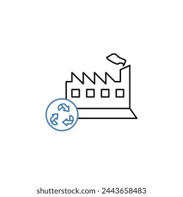 recycling plant concept line icon. Simple element illustration. recycling plant concept outline symbol design.