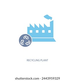 recycling plant concept line icon. Simple element illustration. recycling plant concept outline symbol design.