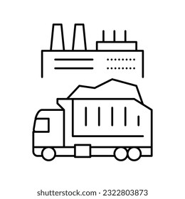 Wiederverwertungsarbeiter, der Mülleimer sortiert, Vektorgrafik-Symbol. Abfalltrennzeichen für Recyclingwerker isoliertes Kontursymbol