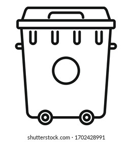 Recycling plastic container icon. Outline recycling plastic container vector icon for web design isolated on white background