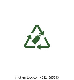 Recycling von Kunststoff-Papier, Vektorzeichen und Abzeichen-Illustration