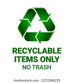 Recycling point sign poster vector concept