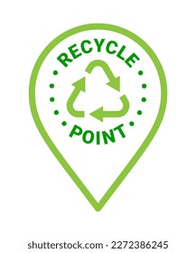 Recycling point sign poster vector concept