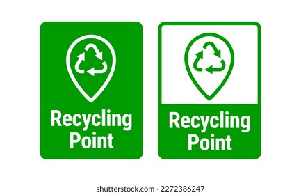 Concepto vectorial de afiches de punto de reciclaje