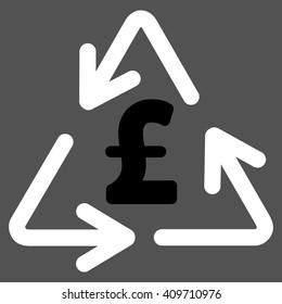 Recycling Pound Cost vector icon. 