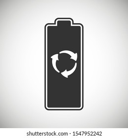 
Recycling of power elements, battery symbol, vector graphics