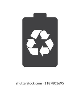 recycling power icon vector 