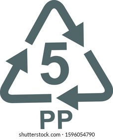 Recycling PP icon. Vector illustration