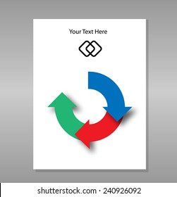 Recycling presentation cover vector artwork 