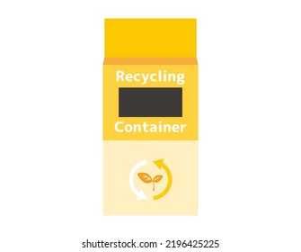 Reciclando cartuchos de tinta de impresora. Ilustración vectorial. Iconos.