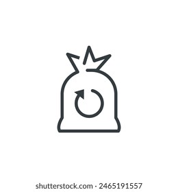 Recycling recycle bin trash ecology icon, vector illustration