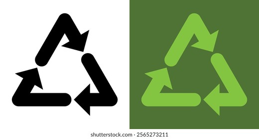 Recycling. Recycle icons. Recycling arrows. Recycling Symbol. Reuse, green environment and saving the planet. Ecology, environmentally friendly, environmental management symbols.