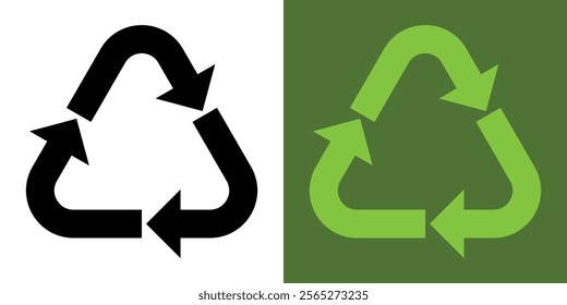 Recycling. Recycle icons. Recycling arrows. Recycling Symbol. Reuse, green environment and saving the planet. Ecology, environmentally friendly.