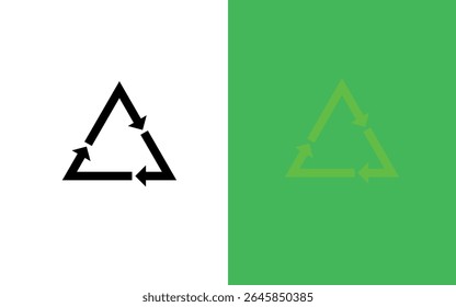 Recycling. Recycle icons. Recycling arrows. Recycling Symbol. Reuse, green environment and saving the planet. Ecology, environmental management symbols green and white background
