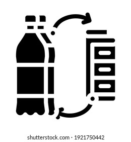reciclar y reutilizar el vector de iconos de glifo. signo de reciclado y reutilización. símbolo de contorno aislado ilustración negra