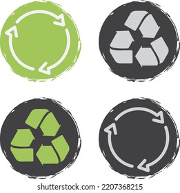 Flecha de reciclaje y rotación, icono.