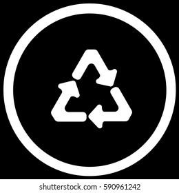 Recycling Sign Black. Vector.