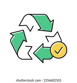 recycling sign color icon vector. recycling sign sign. isolated symbol illustration