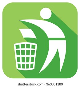 recycling sign flat icon
