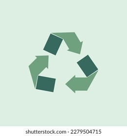 recycling sign, green recycle icon, environment protection concept