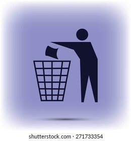 Recycling sign icon