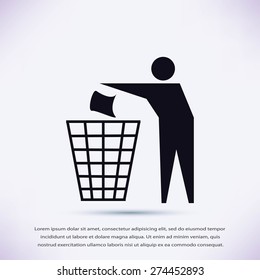 Recycling sign icon