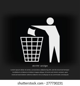 Recycling sign icon