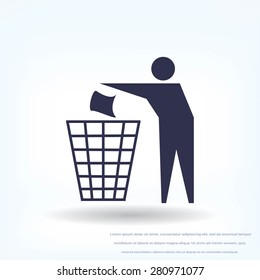 Recycling sign icon