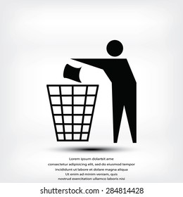 Recycling sign icon