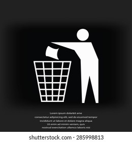 Recycling sign icon