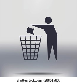Recycling sign icon