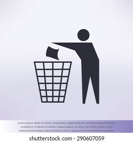 Recycling sign icon
