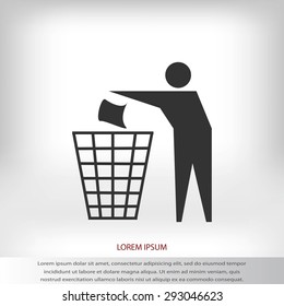 Recycling sign icon