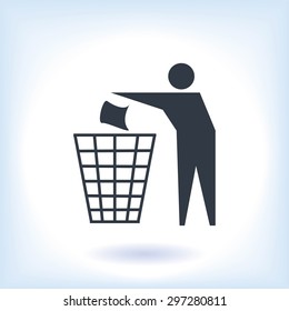 Recycling sign icon