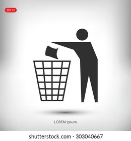 Recycling sign icon