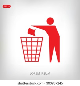 Recycling sign icon