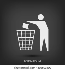 Recycling sign icon