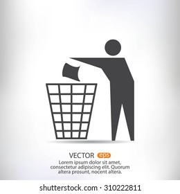 Recycling sign icon