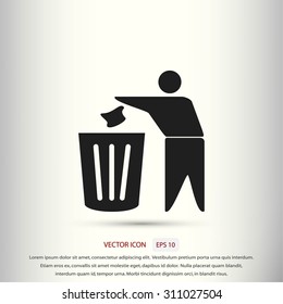 Recycling sign icon