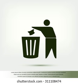 Recycling sign icon