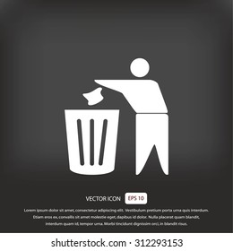 Recycling sign icon